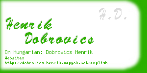 henrik dobrovics business card